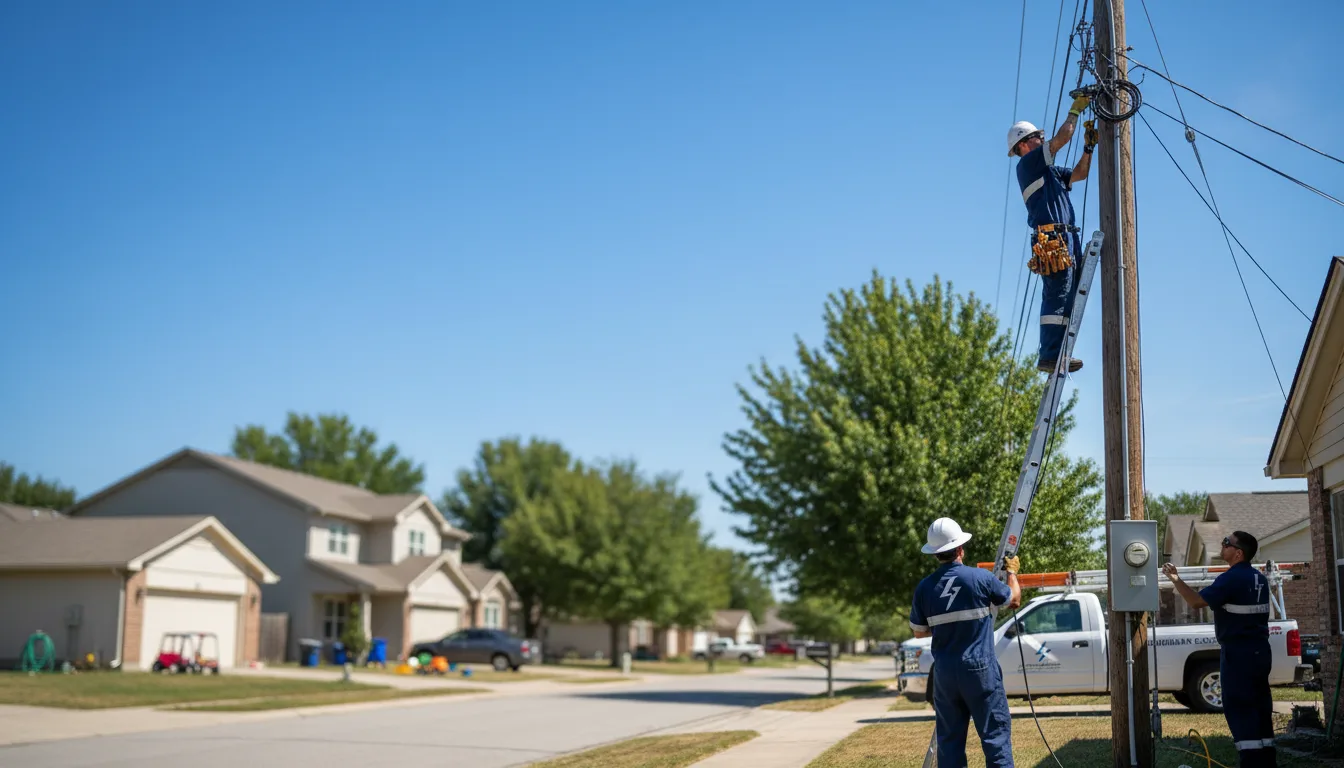 Residential electrician providing installation services in Hershey, NE